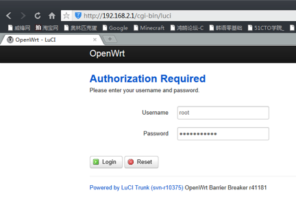 打开浏览器，访问：192.168.2.1，输入用户名密码