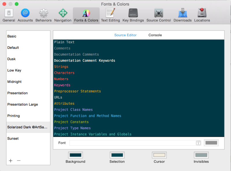 让 Xcode 也用上 Solarized Dark 颜色主题 - 落格博客